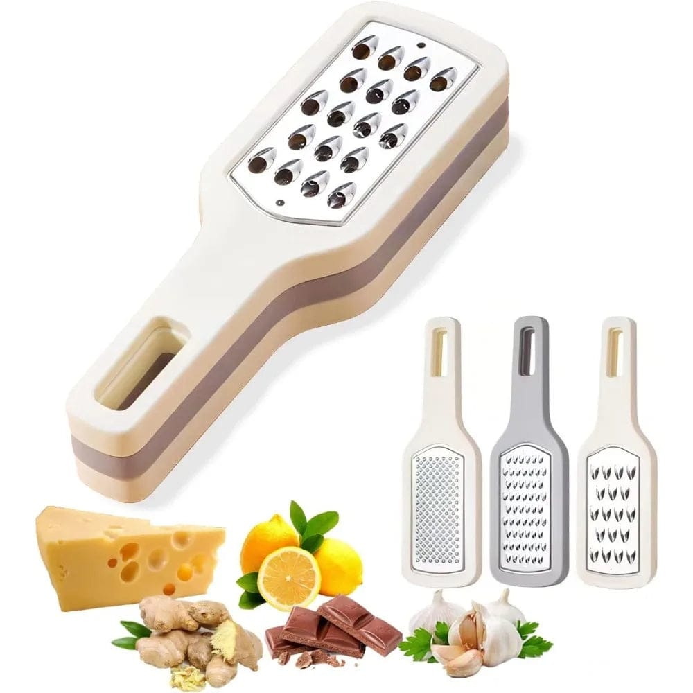 Culinariq Food peeler 3 In 1 Cheese Grater - Portable Handheld Stainless Steel Vegetable Grater