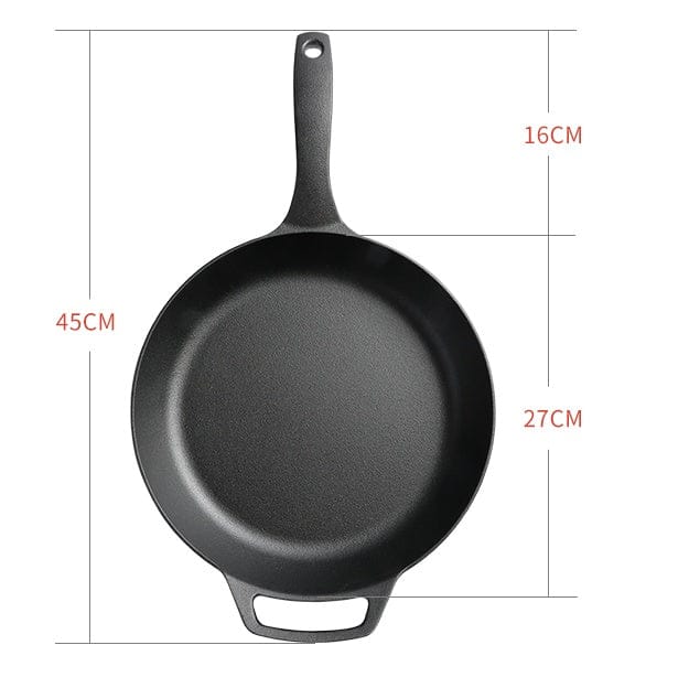 Culinariq Frying pan 27cm Thick Cast Iron Skillet – Heavy-Duty Non-Stick Frying Pan
