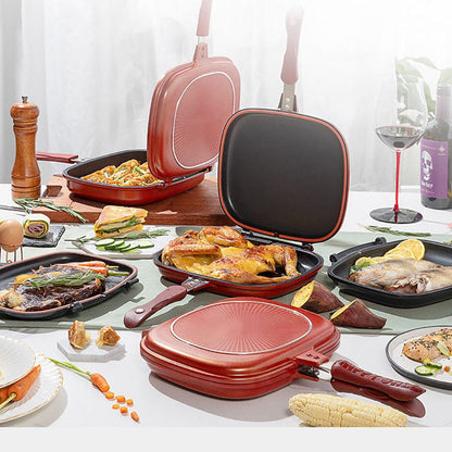 Culinariq Frying pan Double-Sided Flip Frying Pan – Non-Stick Pressure Grill Pan