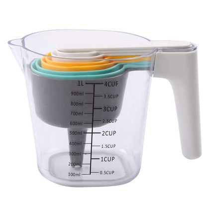 Culinariq Measuring cups White Baking Measuring Set – Cups, Spoons, Funnel & Jug