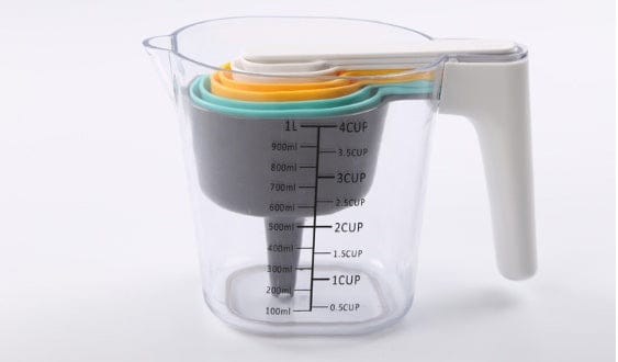 Culinariq Measuring cups White Baking Measuring Set – Cups, Spoons, Funnel & Jug