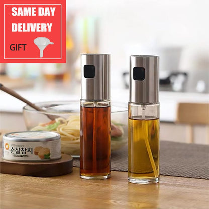 Culinariq Oil dispensers Glass Oil & Vinegar Spray Bottle – Refillable Cooking Mist Sprayer
