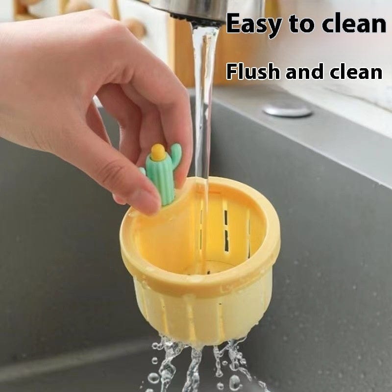 Culinariq Sink drain screen Yellow Cactus Sink Strainer Basket – Kitchen Drain Filter & Food Catcher