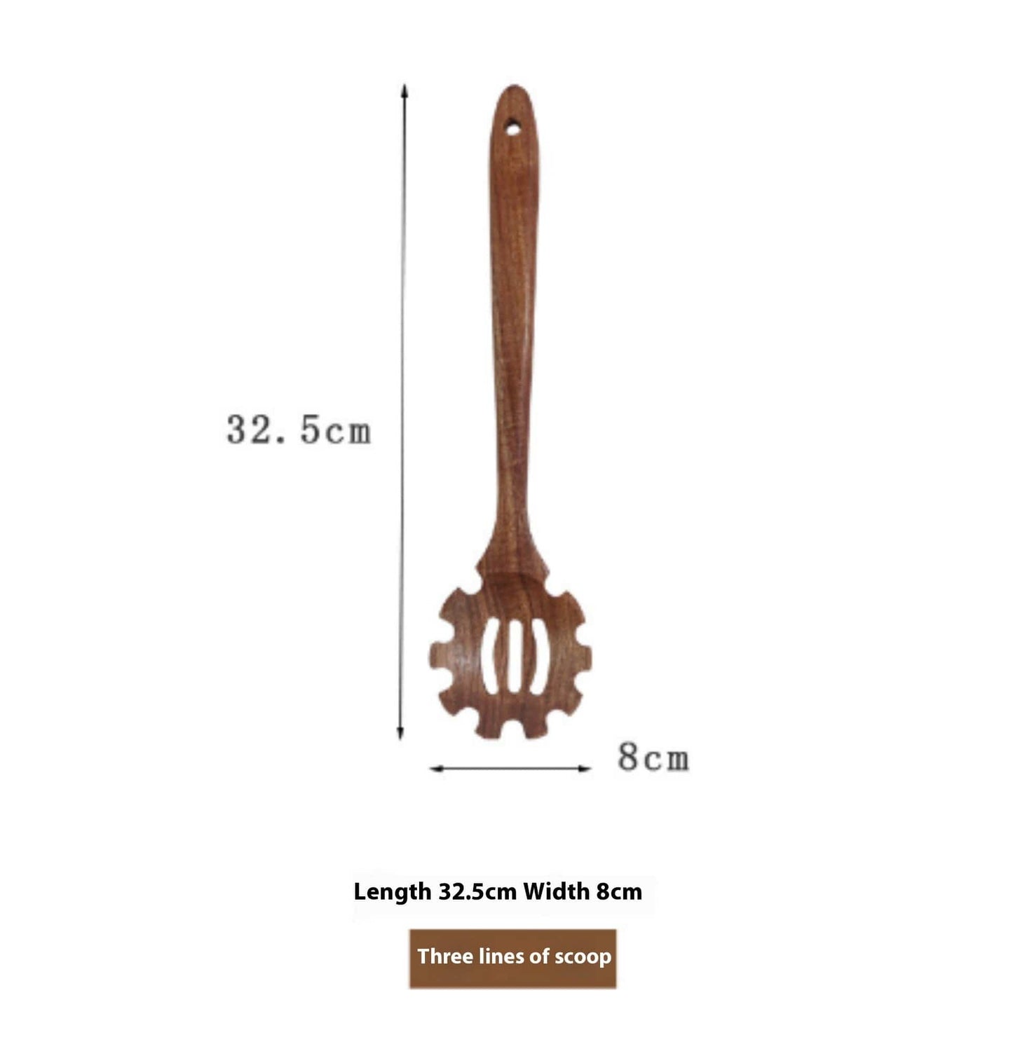 Culinariq Wooden utensils Lao Shao San Xian Teak Wood Utensil Set – Spoon, Ladle, Turner & Rice Strainer