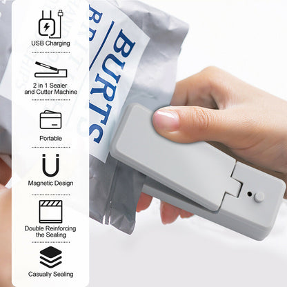 ✅ Mini Portable Heat Sealer – USB Rechargeable Snack Bag Sealing Machine