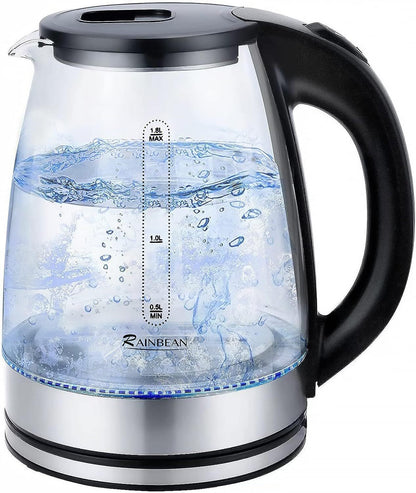 ✅ 1.8L Electric Glass Tea Kettle – Fast Boiling Water Boiler with LED Light