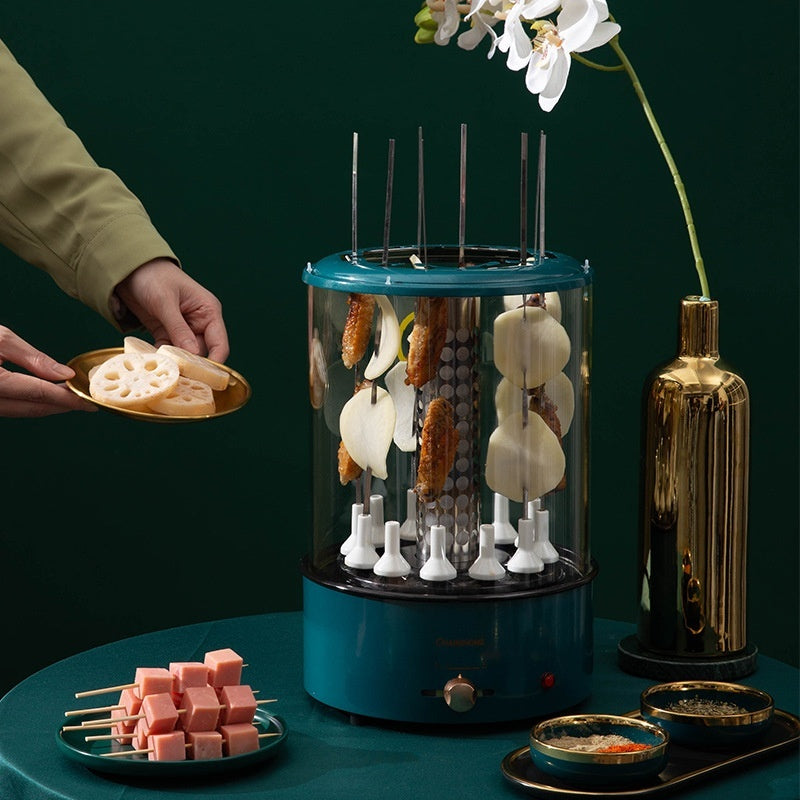 ✅ Automatic Smokeless Skewer Grill – Multi-Function Rotating BBQ Machine