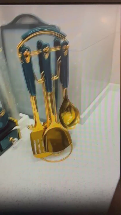 Stainless-Steel Kitchen Utensil Set – Spatulas & Turners